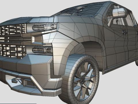 Chevy Silverado 2020 concept Low-poly 3Dモデル