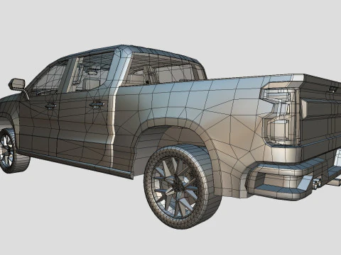Chevy Silverado 2020 concept Low-poly 3D Model