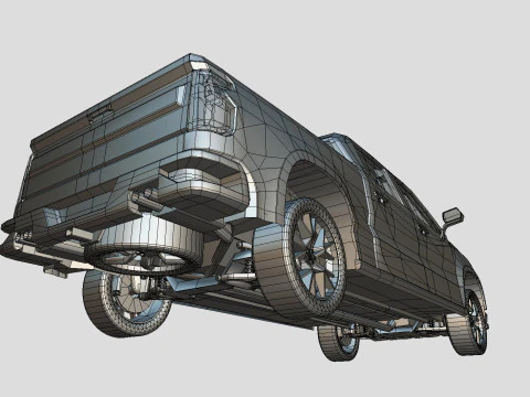 Chevy Silverado 2020 concept Low-poly 3D Model