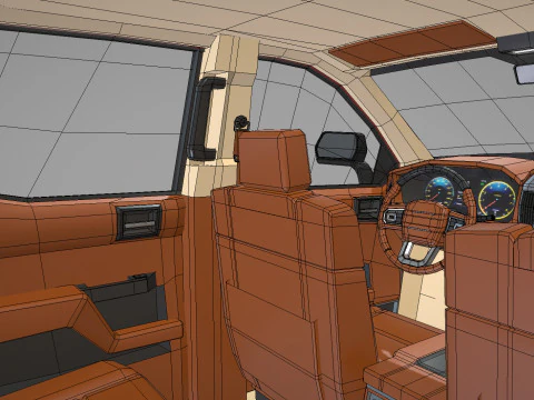 Chevy Silverado 2020 concept Low-poly 3D Model