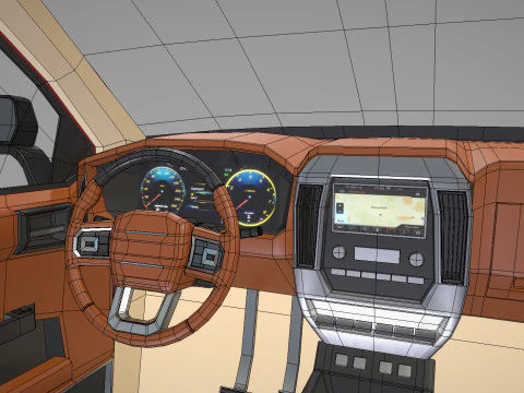Chevy Silverado 2020 concept Low-poly 3D Model