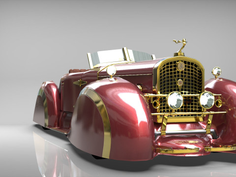 Speedster 1930 Concept lowpoly Vehicle 3Dモデル