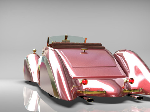 Speedster 1930 Concept lowpoly Vehicle 3Dモデル