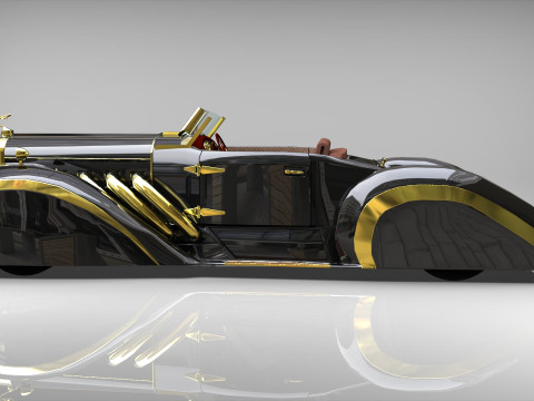 Speedster 1930 Concept lowpoly Vehicle 3Dモデル
