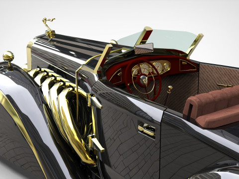 Speedster 1930 Concept lowpoly Vehicle 3Dモデル