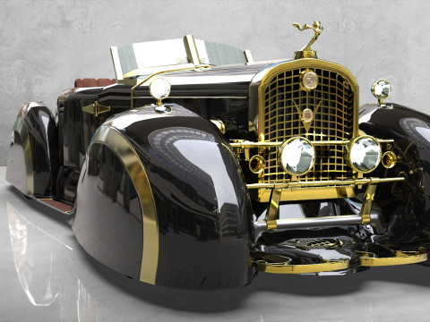 Speedster 1930 Concept lowpoly Vehicle 3Dモデル