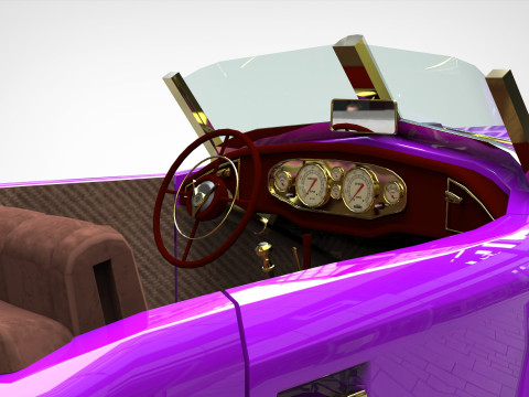 Speedster 1930 Concept lowpoly Vehicle 3Dモデル