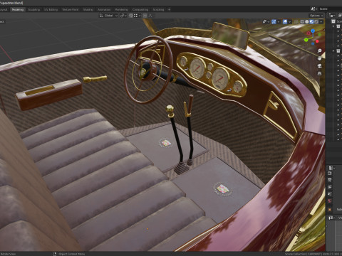 Speedster 1930 Concept lowpoly Vehicle 3Dモデル