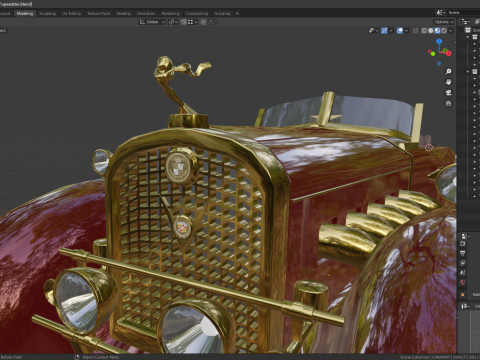 Speedster 1930 Concept lowpoly Vehicle 3Dモデル
