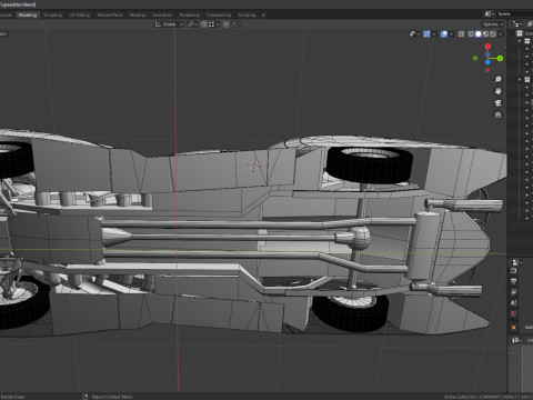 Speedster 1930 Concept lowpoly Vehicle 3Dモデル