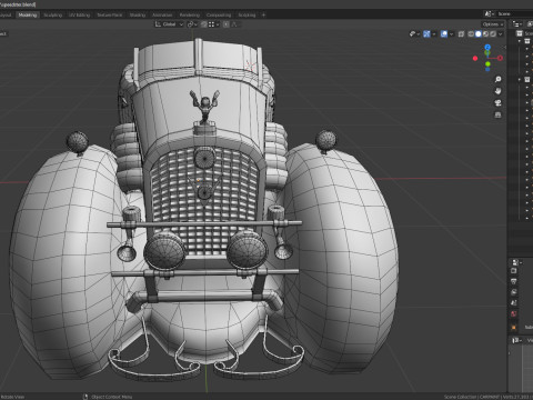Speedster 1930 Concept lowpoly Vehicle 3Dモデル