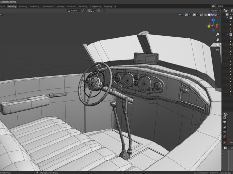 Speedster 1930 Concept lowpoly Vehicle 3Dモデル
