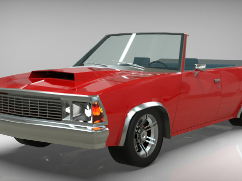 Malibu cabriolet 1981 LowPoly Low-poly 3D 모델