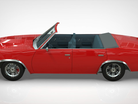 Malibu cabriolet 1981 LowPoly Low-poly 3D 모델