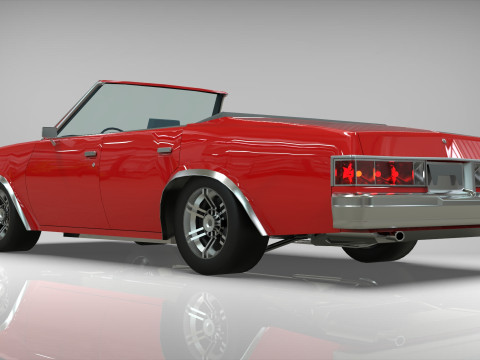Malibu cabriolet 1981 LowPoly Low-poly 3D 모델