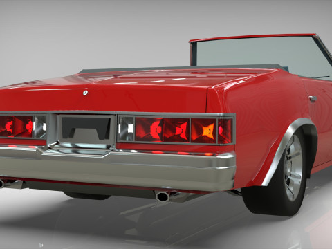 Malibu cabriolet 1981 LowPoly Low-poly 3D 모델