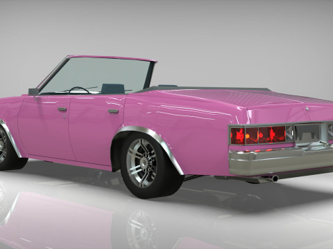 Malibu cabriolet 1981 LowPoly Low-poly 3D 모델