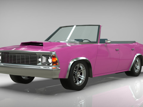 Malibu cabriolet 1981 LowPoly Low-poly 3D 모델