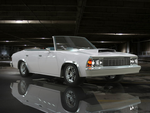 Malibu cabriolet 1981 LowPoly Low-poly 3D 모델
