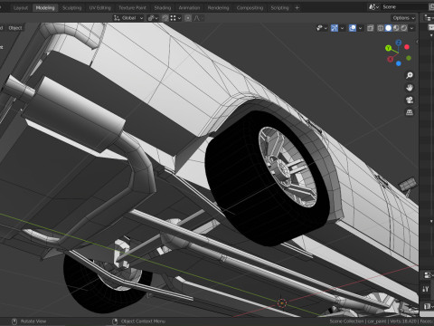 Malibu cabriolet 1981 LowPoly Low-poly 3D 모델