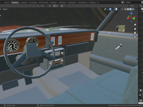 Malibu cabriolet 1981 LowPoly Low-poly 3D 모델