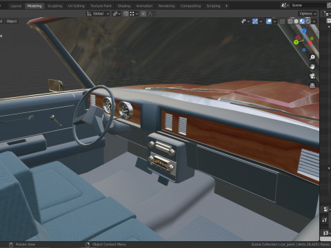 Malibu cabriolet 1981 LowPoly Low-poly 3D 모델