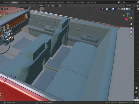 Malibu cabriolet 1981 LowPoly Low-poly 3D 모델