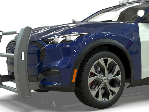 Mustang Mach-E police SUV midpoly Model 3D