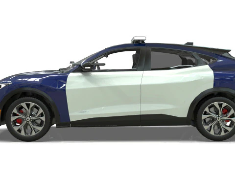 Mustang Mach-E police SUV midpoly 3D Model