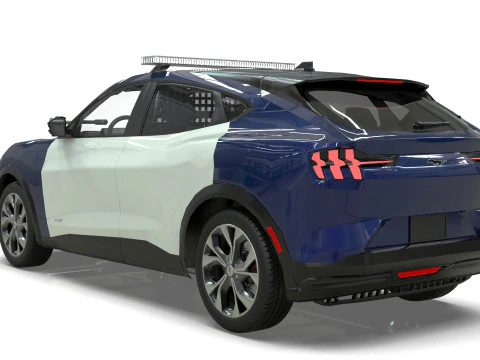 Mustang Mach-E police SUV midpoly 3D Model