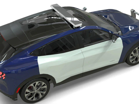 Mustang Mach-E police SUV midpoly 3D Model