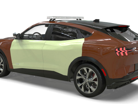 Mustang Mach-E police SUV midpoly Model 3D