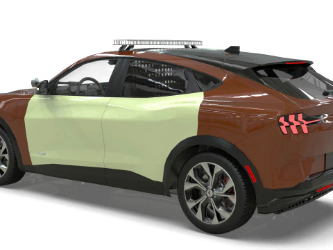 Mustang Mach-E police SUV midpoly 3D Model