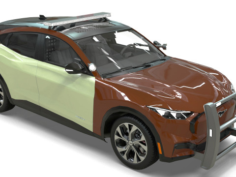 Mustang Mach-E police SUV midpoly Model 3D