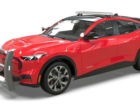 Mustang Mach-E police SUV midpoly Model 3D