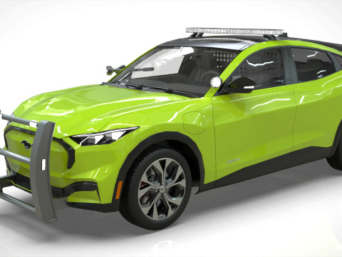 Mustang Mach-E police SUV midpoly Model 3D