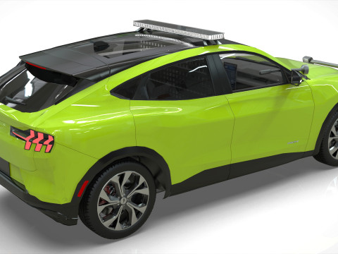 Mustang Mach-E police SUV midpoly Model 3D