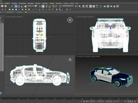 Mustang Mach-E police SUV midpoly 3D Model