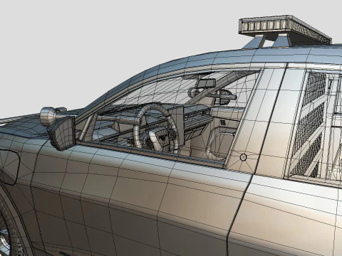 Mustang Mach-E police SUV midpoly 3D Model