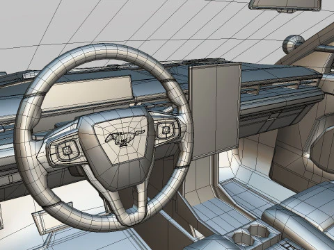 Mustang Mach-E police SUV midpoly 3D Model