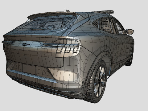 Mustang Mach-E police SUV midpoly Model 3D