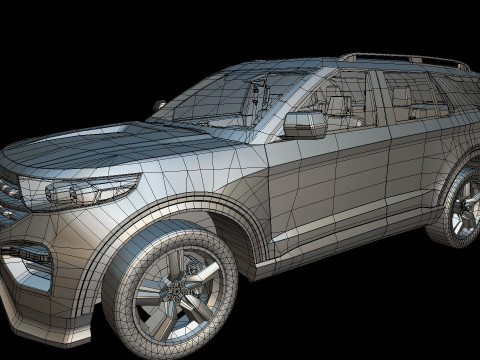 Explorer 2020 lowpoly concept 3D Модель