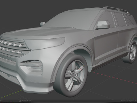 Explorer 2020 lowpoly concept 3D Модель
