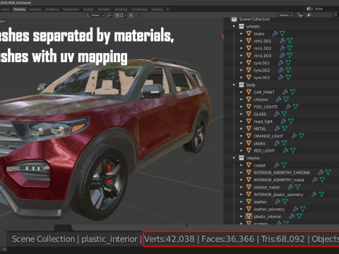 Explorer 2020 lowpoly concept 3D Модель