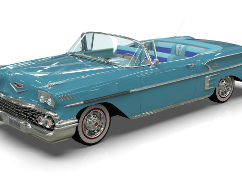 Chevrolet Impala Convertible 1958 3D Model