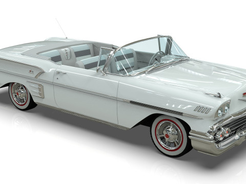 Chevrolet Impala Convertible 1958 3D Model