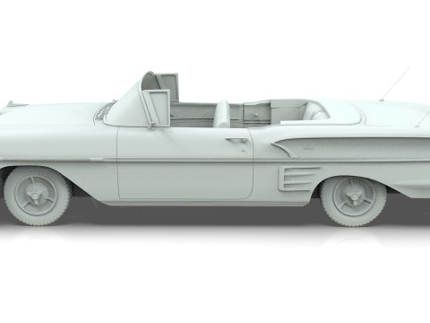 Chevrolet Impala Convertible 1958 3D Model