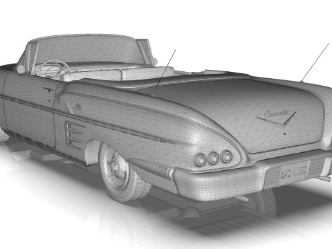 Chevrolet Impala Convertible 1958 3D Model