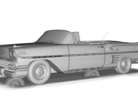 Chevrolet Impala Convertible 1958 3D Model