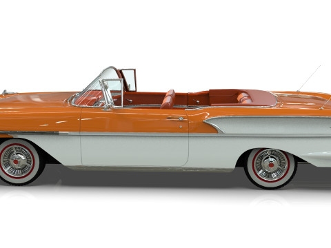 Chevrolet Belair Convertible 1958 Modelo 3D